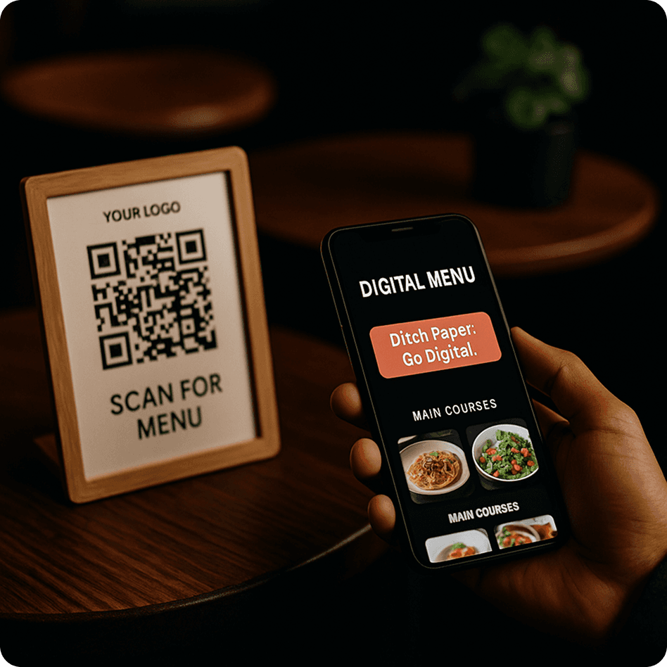 phone scanning a qr code